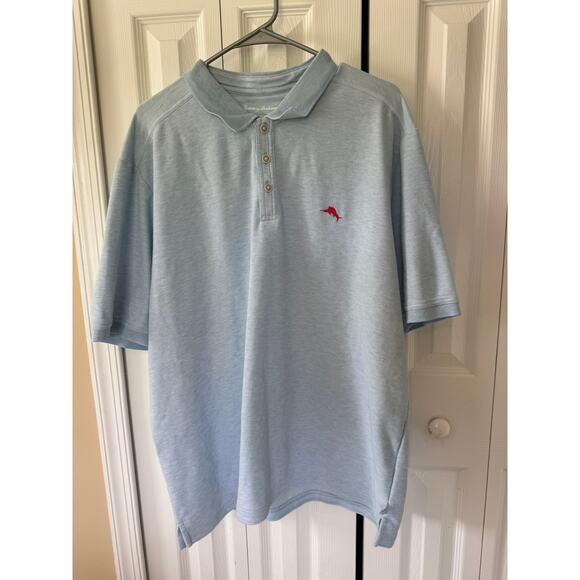 Tommy Bahama Light Blue Polo Islandzone Supima Men's XXL - Picture 1 of 8